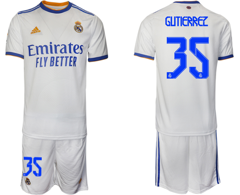 Men 2021-2022 Club Real Madrid home white #35 Soccer Jerseys->customized soccer jersey->Custom Jersey